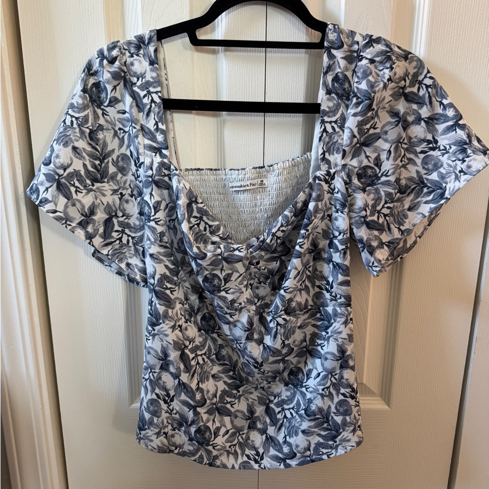 Abercrombie Blue Floral Top